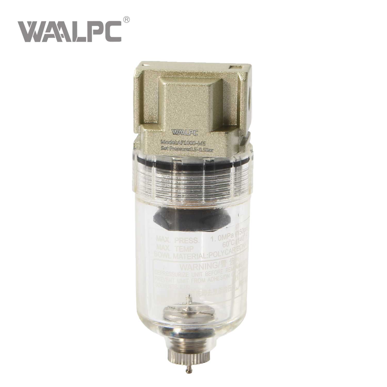 Pneumatic Air Filter AF1000-M5 Port M5 with Copper Cartridge Manual Drain SMC Type Air Source Treatment Units