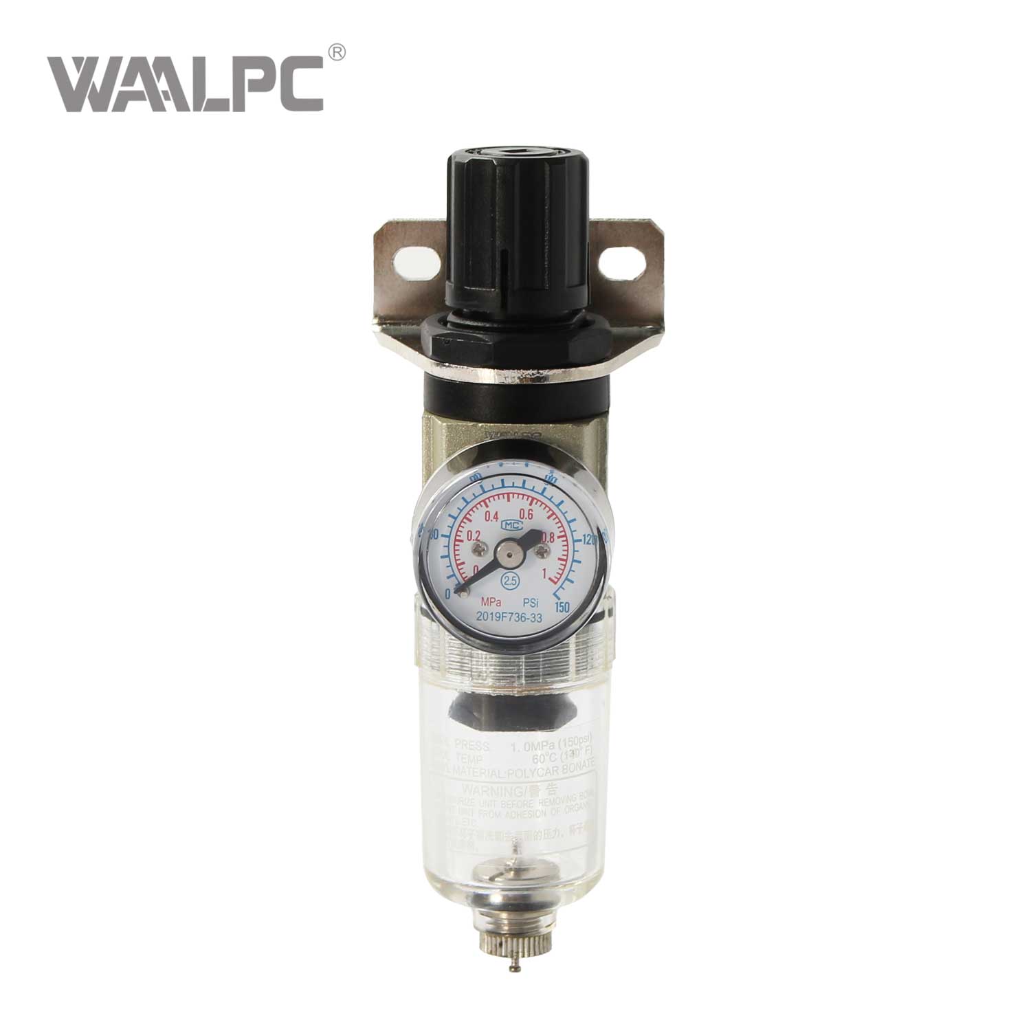 SMC AW1000-05 Pneumatic Filter Regulator - G1/8" Thread, 5μm Filtration, 0.05–0.8MPa Pressure Adjustment, Auto-Drain for Industrial Air Systems