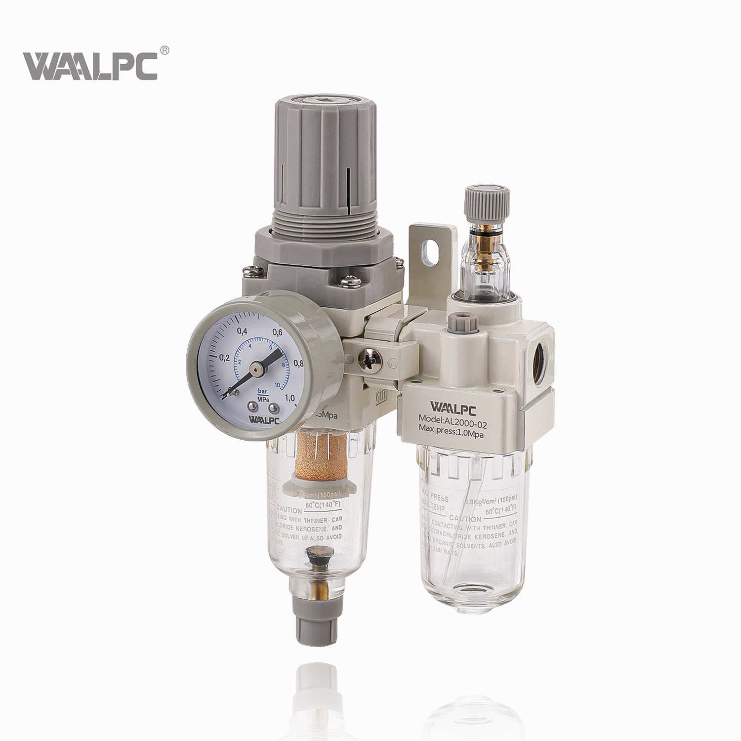 Compressed Air Regulator Filter Lubricator Pressure Reducing Valve Separator Frl for Automation Equipment AC2010 White SMC M5 1/8'' 1/4''